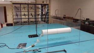 A cylinder model on the Phase I open-jet table