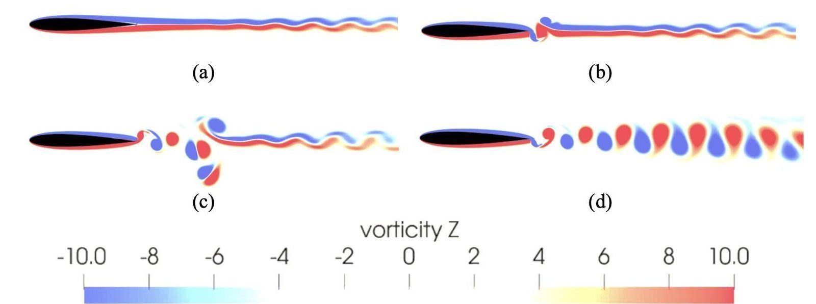 Wake evolution behind a pitching NACA0012 airfoil, from the first pitch to a developed wake (Aly and Medina, AIAA Journal, 2026)