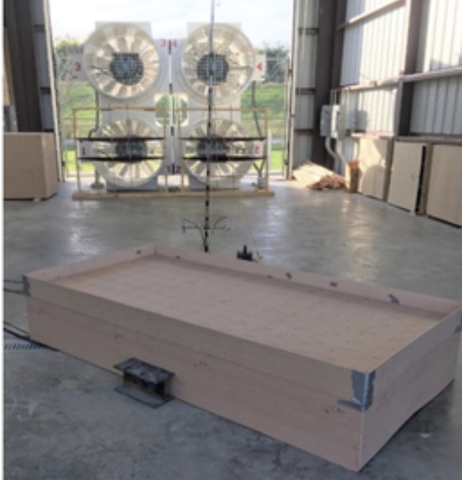 A large-scale low-rise building model on the test floor