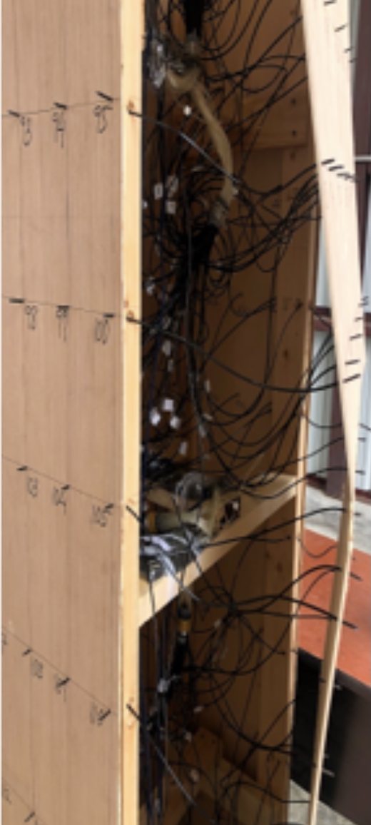 Pressure tubing inside the 1:50 high-rise model